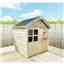 4 x 4 Isabelle Snug Den Wooden Playhouse with Apex Roof, Single Door And Windows