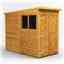 4 x 8  Premium Tongue And Groove Pent Shed - Double Doors - 2 Windows - 12mm Tongue And Groove Floor And Roof