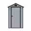 4 x 6 (1.34m x 1.92m) Single Door Apex Plastic Shed - Light Grey