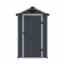 4 x 6 (1.34m x 1.92m) Single Door Apex Plastic Shed - Dark Grey