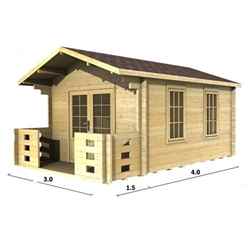 10 x 13 Log Cabin (2016) - Double Glazing (34mm Wall Thickness)