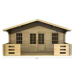 5m x 3m (16ft x 10ft) Log Cabin (2087) - Double Glazing (34mm Wall Thickness)