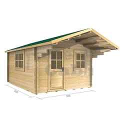3m x 3m (10 x 10) Log Cabin (2025) - Double Glazing (34mm Wall Thickness)
