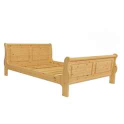 Double Size Premier Isobel Pine Sleigh Bed - 4ft 6" - Free Delivery*