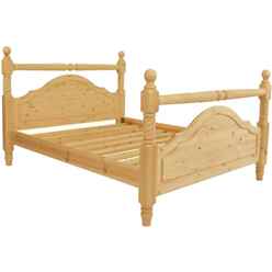 Double Premier Athens Pine Low End Bed (4ft 6") - Free Delivery*