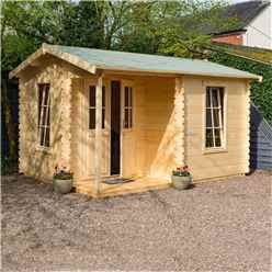 4.2m x 3.3m Home Office Apex Log Cabin - 28mm Wall Thickness (14 x 11)