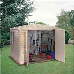  8 x 6 Deluxe Duramax Plastic PVC Shed With Steel Frame (2.39m x 1.60m)