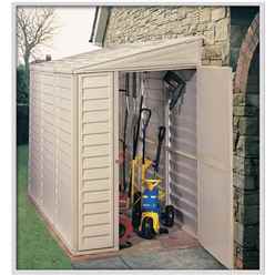  4 x 8 Deluxe Duramax Plastic Sidemate PVC Shed With Steel Frame (1.21m x 2.39m)