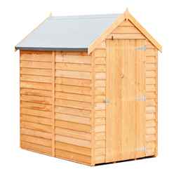 6 x 4 (1.86m x 1.19m) Overlap PRESSURE TREATED Apex Garden Shed With 1 Window and Single Door
