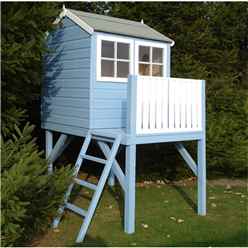 4 x 6 Wooden Tower Playhouse - Single Door - 1 Window - 12mm Wall Thickness