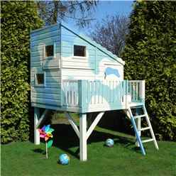 6 x 6 Wooden Command Post Tower Playhouse - Single Door - 5 Windows - 12mm Wall Thickness
