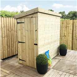6 x 4 Pent Garden Shed - 12mm Tongue and Groove Walls - Pressure Treated - Windowless  