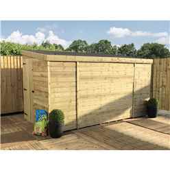 10 x 5 Pent Garden Shed - 12mm Tongue and Groove Walls - Pressure Treated - Windowless 