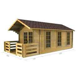 3m x 5m (10 x 16) Log Cabin (2017) - Double Glazing (70mm Wall Thickness)