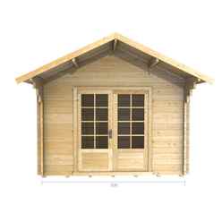 3m x 3m (10 x 10) Log Cabin (2035) - Double Glazing (34mm Wall Thickness)