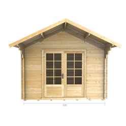 3m x 3m (10 x 10) Log Cabin (2035) - Double Glazing (44mm Wall Thickness)