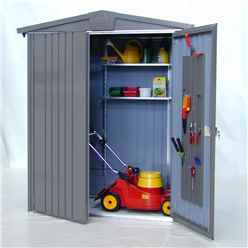 6 x 3 Premier Heavy Duty Metal Dark Grey Metallic Shed (1.72m x 0.84m)