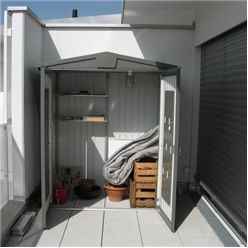 6 x 3 Premier Heavy Duty Metal Quartz Grey Shed (1.72m x 0.84m)