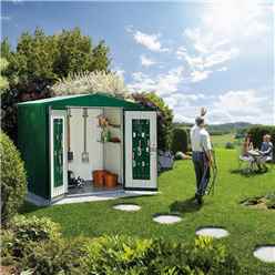8 x 5 Premier Heavy Duty Metal Dark Green Shed (2.44m x 1.56m)