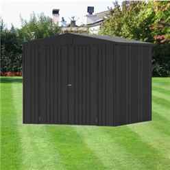 8 x 7 Premier Heavy Duty Metal Dark Grey Metallic Shed (2.44m x 2.28m)
