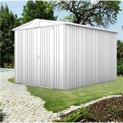 8 x 10 Premier Heavy Duty Metal Silver Metallic Shed (2.44m x 3.0m)