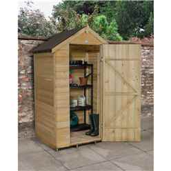 4 x 3 Pressure Treated Overlap Apex Shed - INSTALLED
