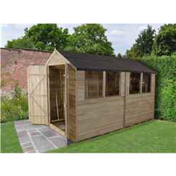 6 x 10 Apex Pressure Treated Shed + Double Doors