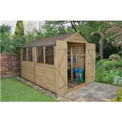 8 x 10 Pressure Treated Apex Workshop + 4 Windows - INSTALLED