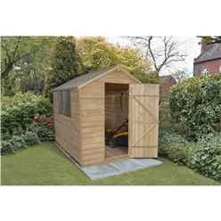 6 x 8 Overlap Pressure Treated Apex Shed - INSTALLED