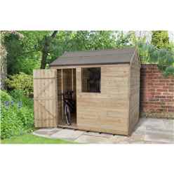 8 x 6 Reverse Pressure Treated Apex Shed
