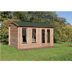 4.0m x 3.0m Chiltern Reverse Log Cabin (34mm Wall Thickness) 