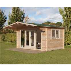 4.0m x 3.0m Abberley Apex Log Cabin (34mm Wall Thickness) 