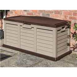 Deluxe Mocha Plastic Storage Box/Bench