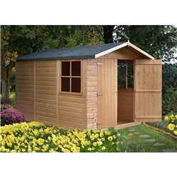 INSTALLED 7 x 10 Tongue And Groove Apex Garden Wooden Shed / Workshop With Double Doors (12mm Tongue and Groove Floor) INCLUDES INSTALLATION