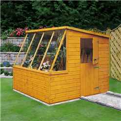 8 x 6 (2.39m x 1.79m) - Tongue And Groove - Potting Shed With Opening Side Window
