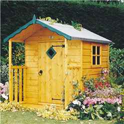 INSTALLED 4 x 4 Wooden Hide Playhouse