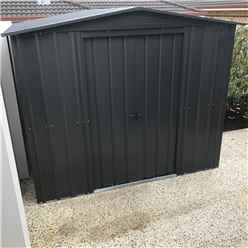 8 x 3 Apex Anthracite Grey Metal Shed (2.34m x 0.82m)