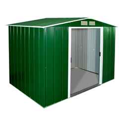 10 x 8 Value Apex Metal Shed - Green (3.22m x 2.42m)	