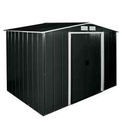 8 x 6 Value Apex Metal Shed - Anthracite Grey (2.62m x 1.82m)