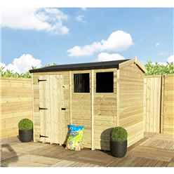 3 x 4  REVERSE Super Saver Apex Shed - 12mm Tongue and Groove Walls - Pressure Treated - High Eaves 72" - Single Door - 1 Window + Safety Toughened Glass