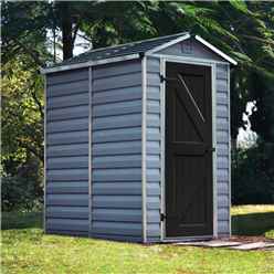 4 X 6 (1.22m x 1.83m) Single Door Apex Plastic Shed With Skylight Roofing