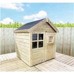 4 x 4 Isabelle Snug Den Wooden Playhouse with Apex Roof, Single Door And Windows