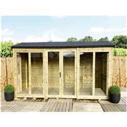 11 x 6 Reverse Pressure Treated Tongue And Groove Apex Summerhouse + LONG WINDOWS With Higher Eaves And Ridge Height + Overhang + Toughened Safety Glass + Euro Lock With Key + SUPER STRENGTH FRAMING