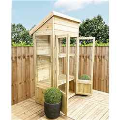 3 x 2 Pressure Treated Tongue and Groove Pent Mini Greenhouse