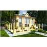 16 x 13 Log Cabin (2140) - Double Glazing (34mm Wall Thickness)