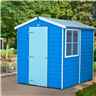 7 x 5 (2.04m x 1.61m) - Tongue & Groove - Apex Garden Shed / Workshop - 1 Opening Window - Single Door - 12mm Tongue and Groove Floor