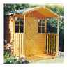 7 x 9 (2.05m x 2.61m) - Tongue & Groove - Apex Garden Shed - Veranda - 2 Windows - Single Door - 12mm Tongue and Groove Floor