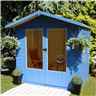 7 x 5 (1.98m x 1.61m) - Premier Wooden Summerhouse - Double Doors - 12mm T&G Walls & Floor