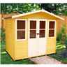 7 x 5 (2.05m x 1.62m)  - Premier Wooden Summerhouse - Central Double Doors - 12mm T&G Walls & Floor