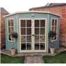 8 x 8 (2.24m x 2.24m) - Premier Wooden Corner Summerhouse - Double Doors - 12mm T&G Walls & Floor